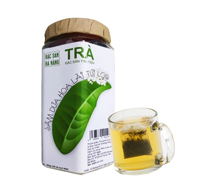 Trà sâm dứa không hoa lài Đà Nẵng 21 Trà sâm dứa dạng hộp